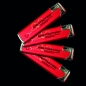 Gasfeuerzeug rot metallic mit LED-Lampe